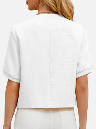 Vivian | Cropped Tweed Blazer Jacket