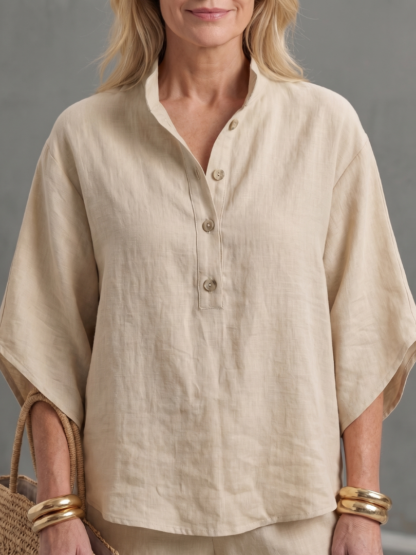 Amity | Relaxed Button-Down Tunic and Pants Set