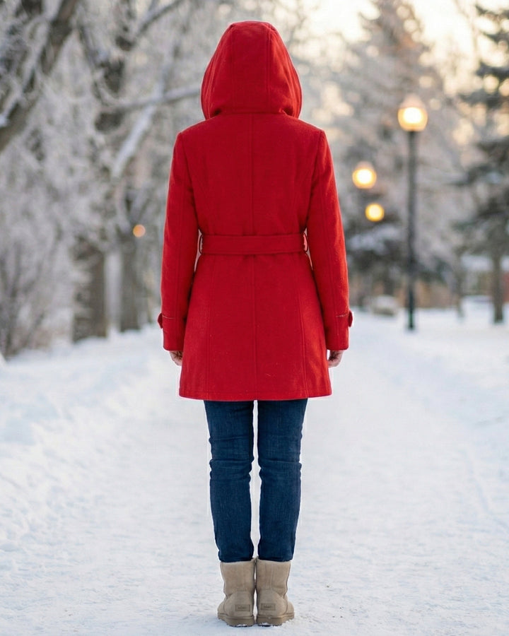 Sheila | Plaid Collar Wool Coat