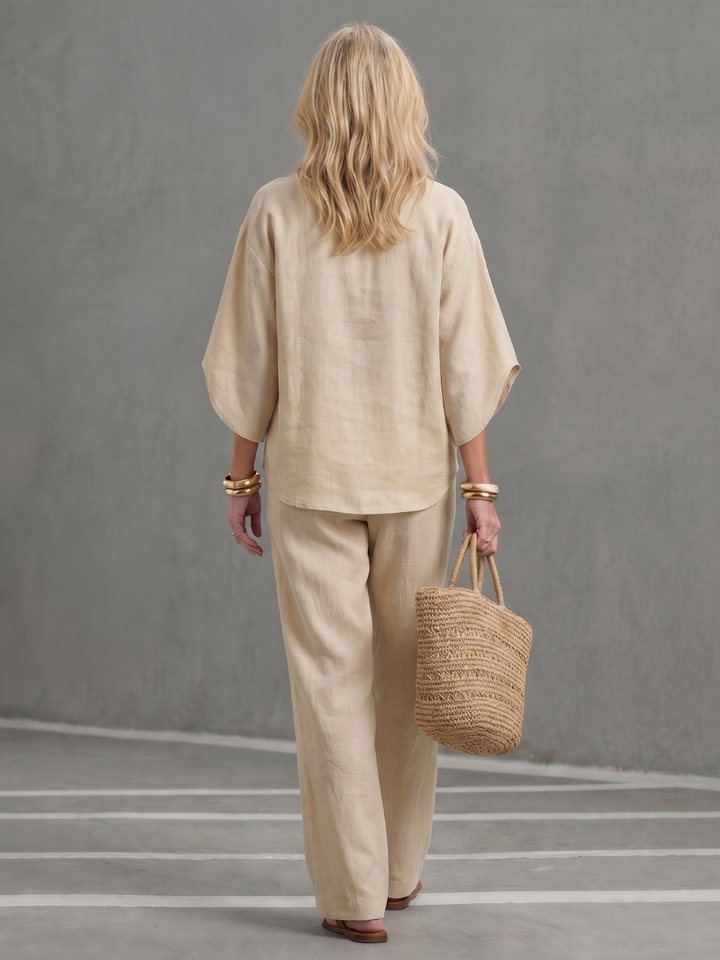 Amity | Relaxed Button-Down Tunic and Pants Set