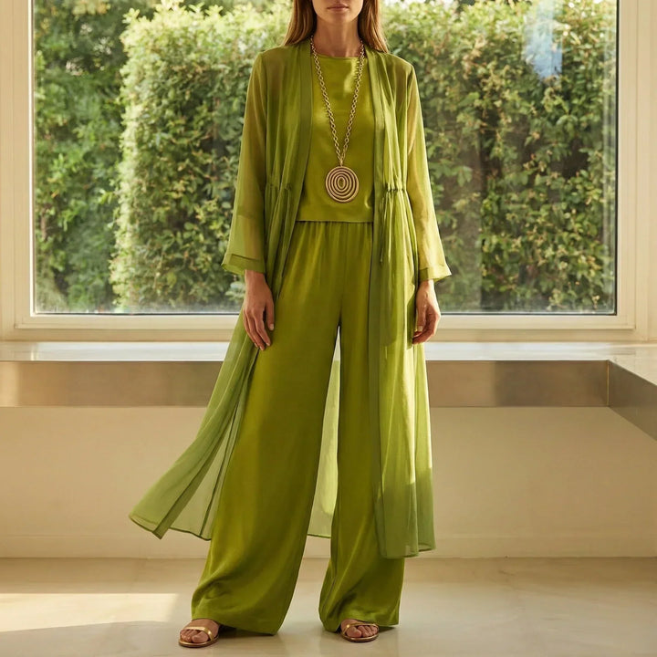Elvira | Relaxed Drapey Tunic and Wide-Leg Pants Co-Ord Set