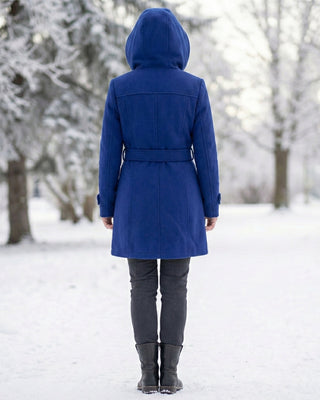 Sheila | Plaid Collar Wool Coat