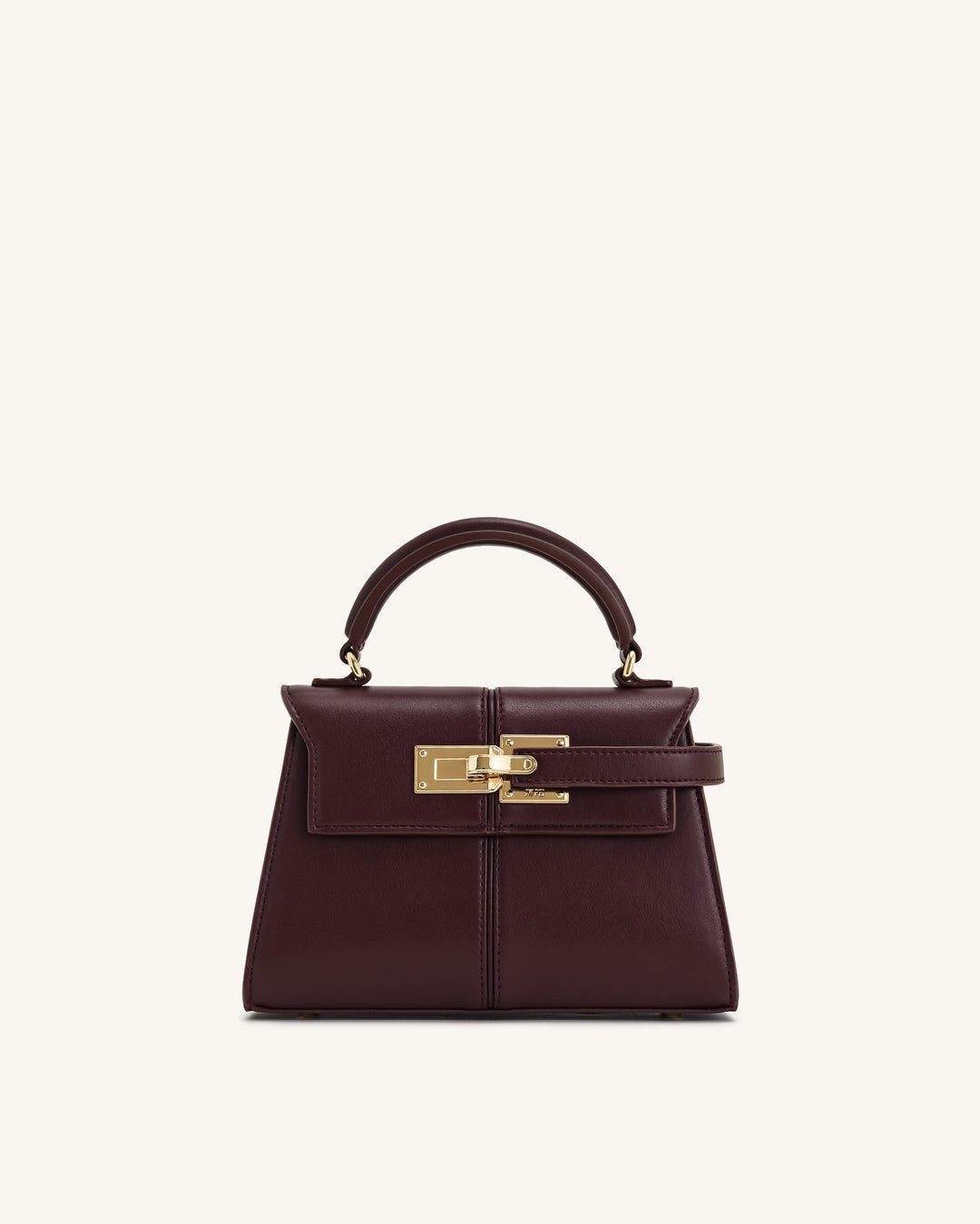 Elise Top Handle Bag - Deep Burgundy