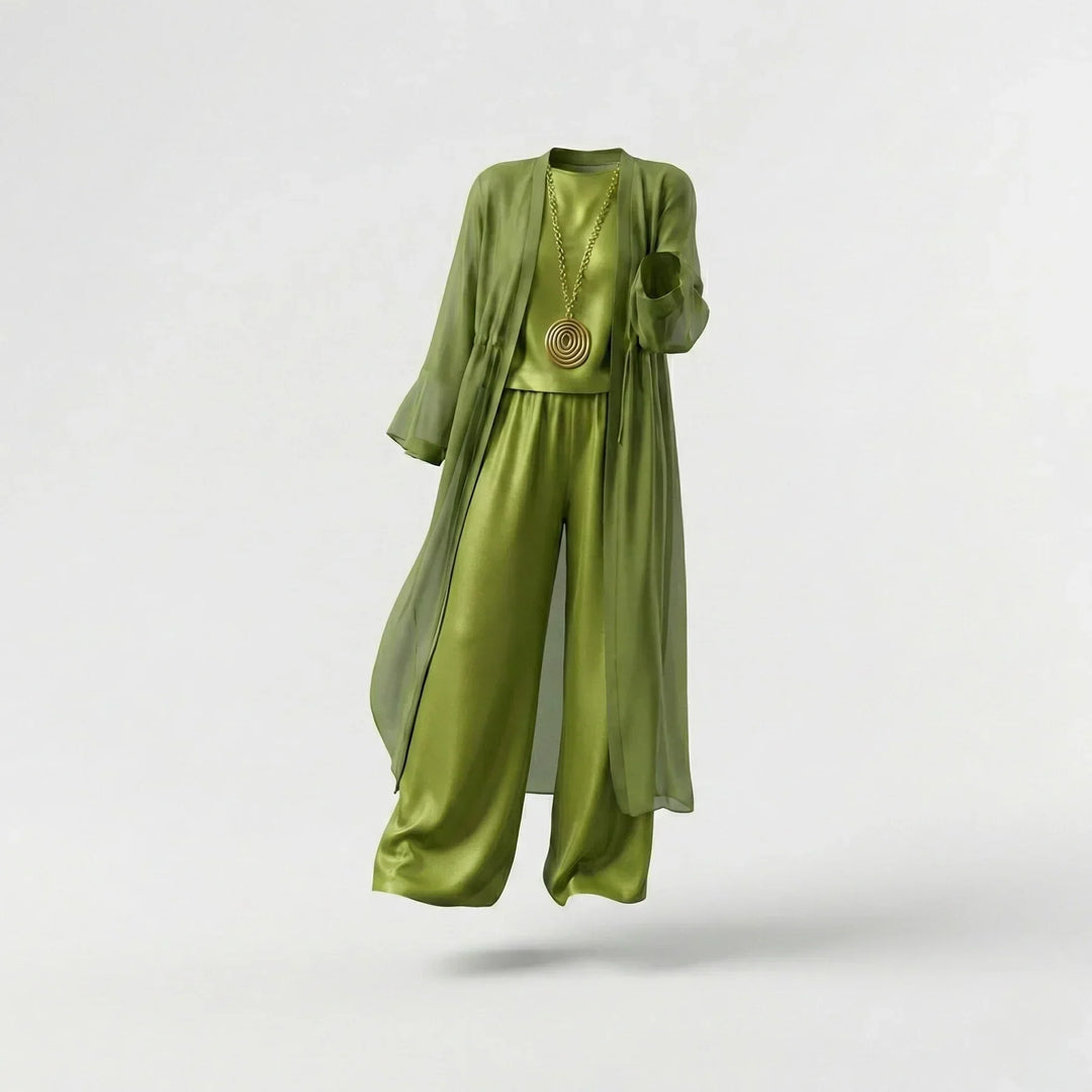 Elvira | Relaxed Drapey Tunic and Wide-Leg Pants Co-Ord Set
