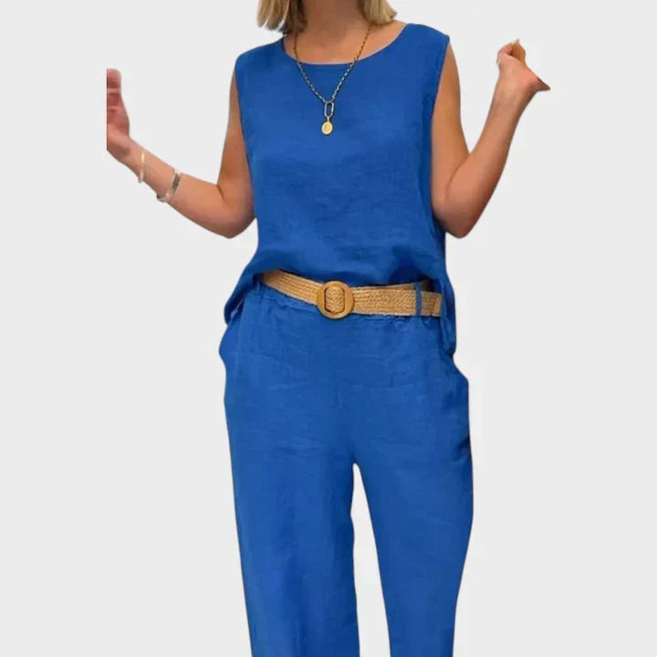 Paloma | Bohemian Sleeveless Top and Cropped Pants Co-Ord Set