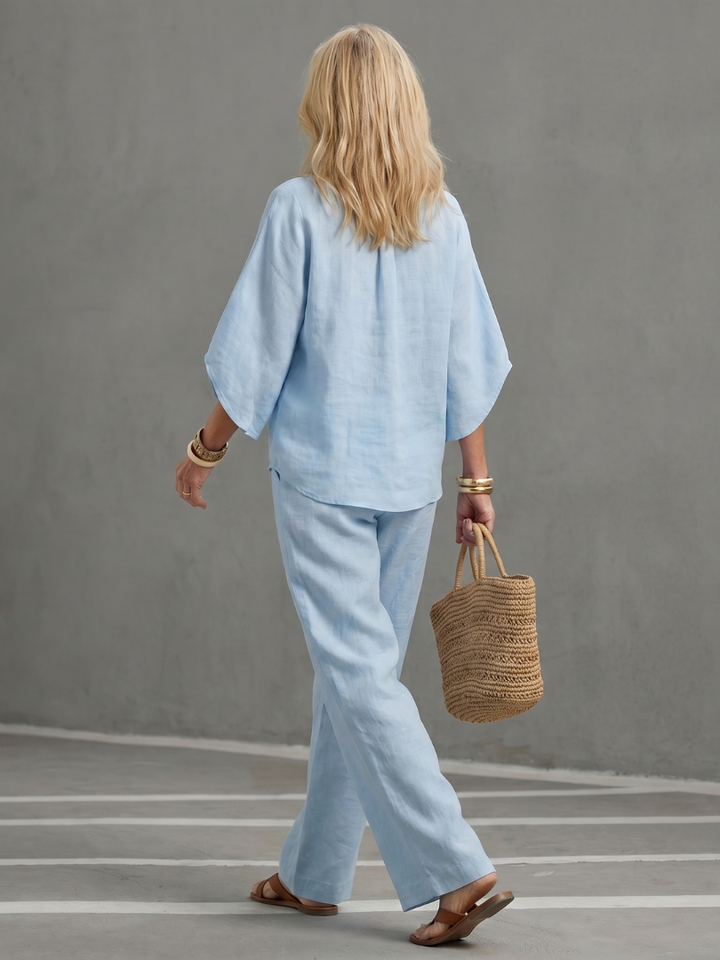 Amity | Relaxed Button-Down Tunic and Pants Set