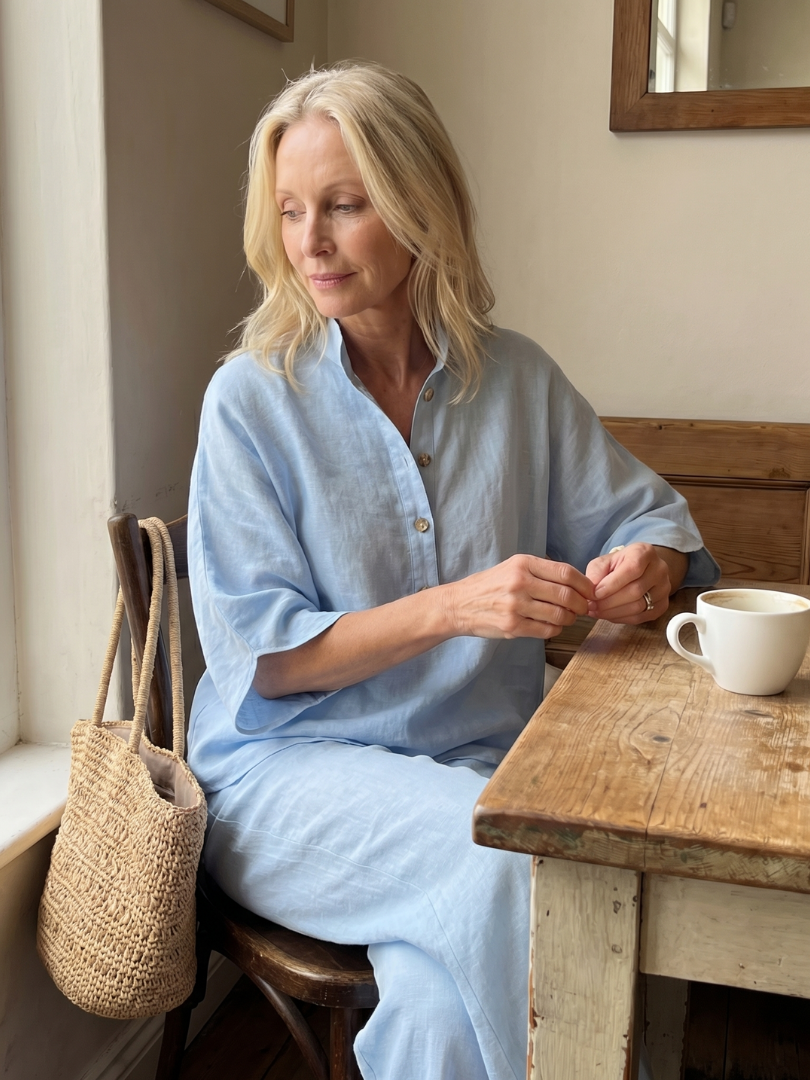 Amity | Relaxed Button-Down Tunic and Pants Set