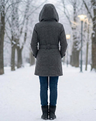Sheila | Plaid Collar Wool Coat