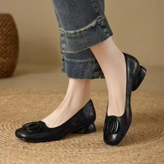 Opium Leather Ballerina Flats