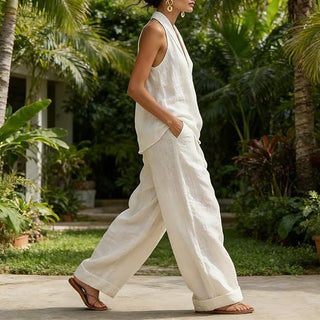 Ainhoa | Relaxed Tank Top and Wide-Leg Pants Co-Ord Set