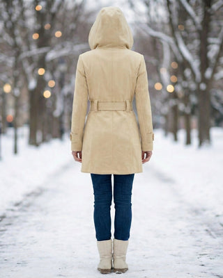 Sheila | Plaid Collar Wool Coat