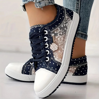 CARO | ELEGANT WOMEN'S SNEAKERS WITH FLORAL DETAILS
