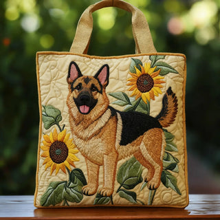 Floral German Shepherd Artisanal Bag