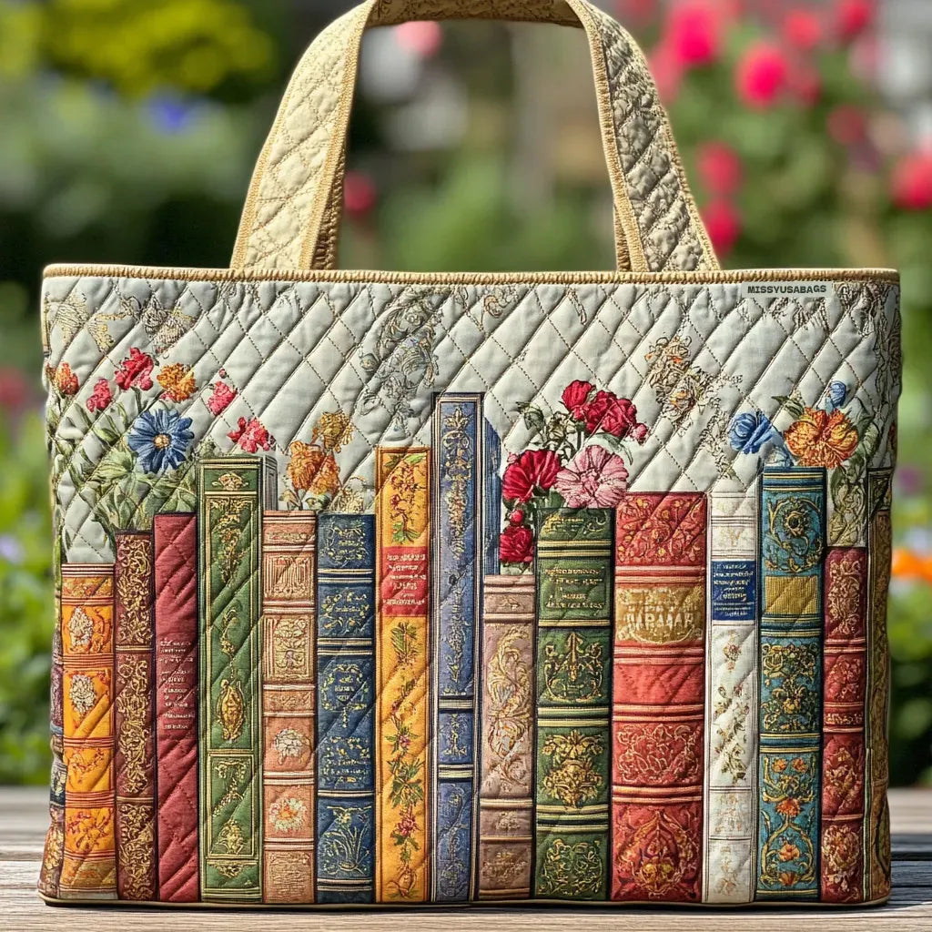 Enchanted Library Quilted Tote