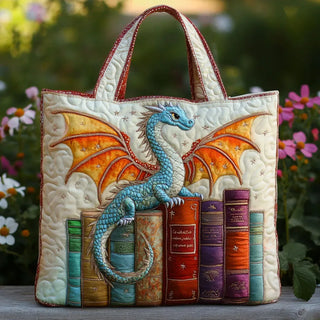 Emerald Dragon Quilted Book Keeper Bag