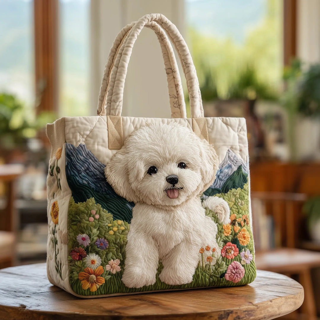 Enchanted Dog Quilted Artisan Tote