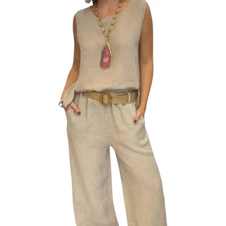 Paloma | Bohemian Sleeveless Top and Cropped Pants Co-Ord Set
