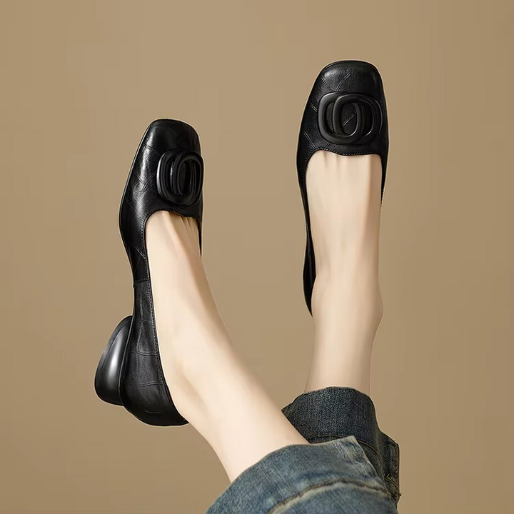 Opium Leather Ballerina Flats