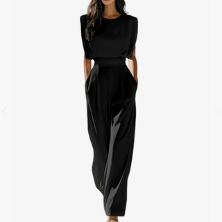 Ariadna | Elegant Sleeveless Belted Wide-Leg Jumpsuit