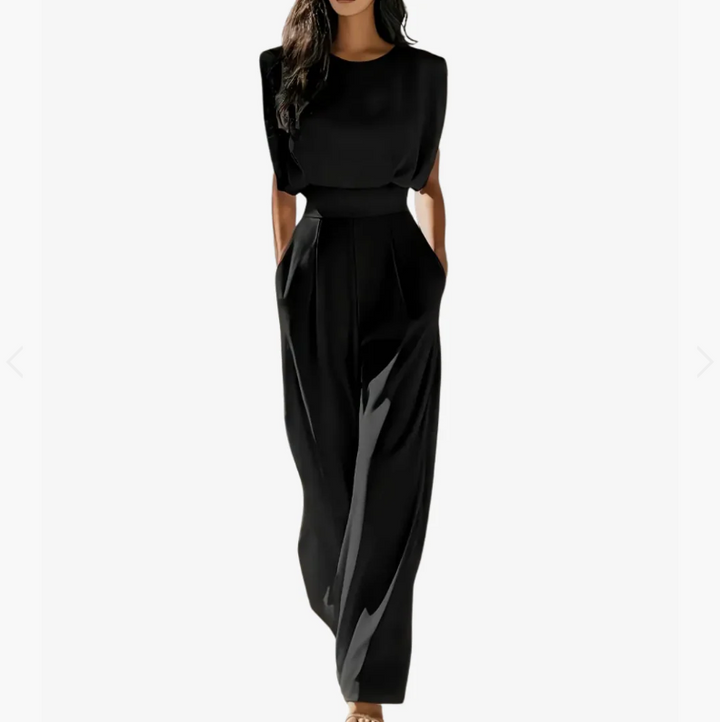 Ariadna | Elegant Sleeveless Belted Wide-Leg Jumpsuit
