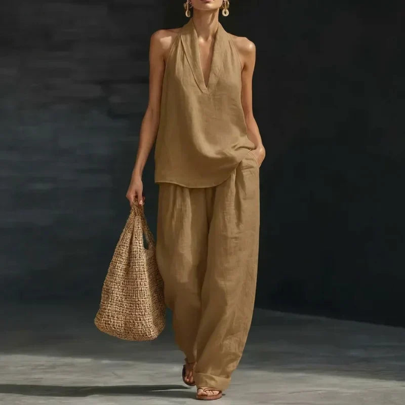 Ainhoa | Relaxed Tank Top and Wide-Leg Pants Co-Ord Set