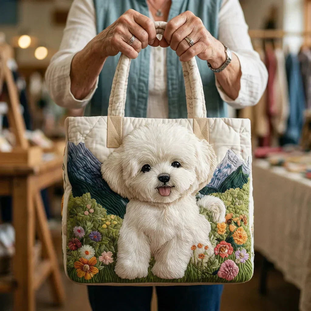 Enchanted Dog Quilted Artisan Tote