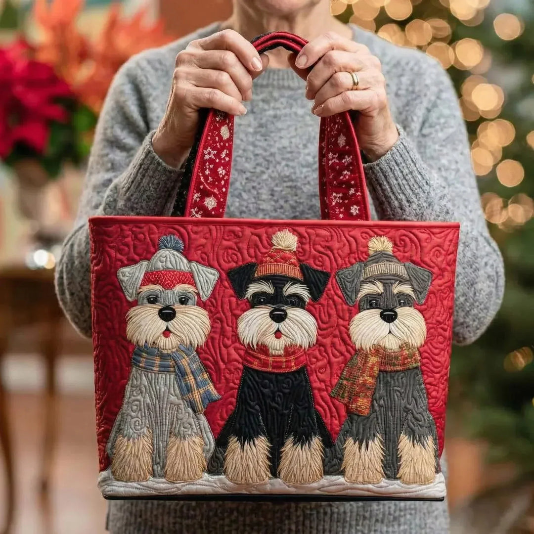 Handcrafted Bag - Trio of Schnauzers Design