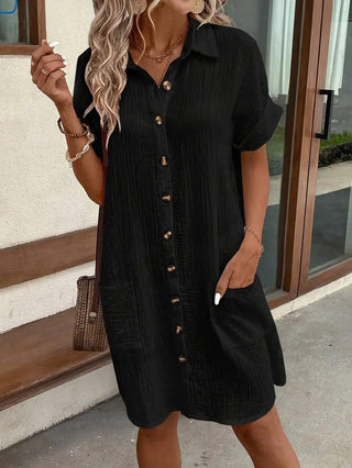 Sharon | Timeless V-Neck Blouse Dress