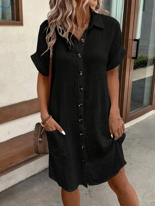 Sharon | Timeless V-Neck Blouse Dress